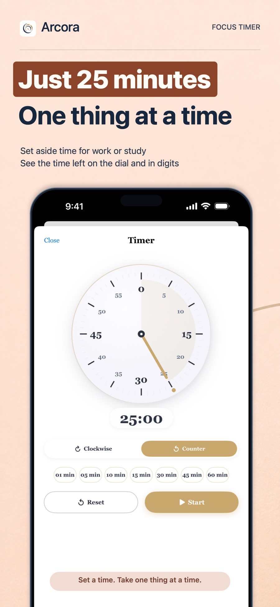 Arcora: Focus timer